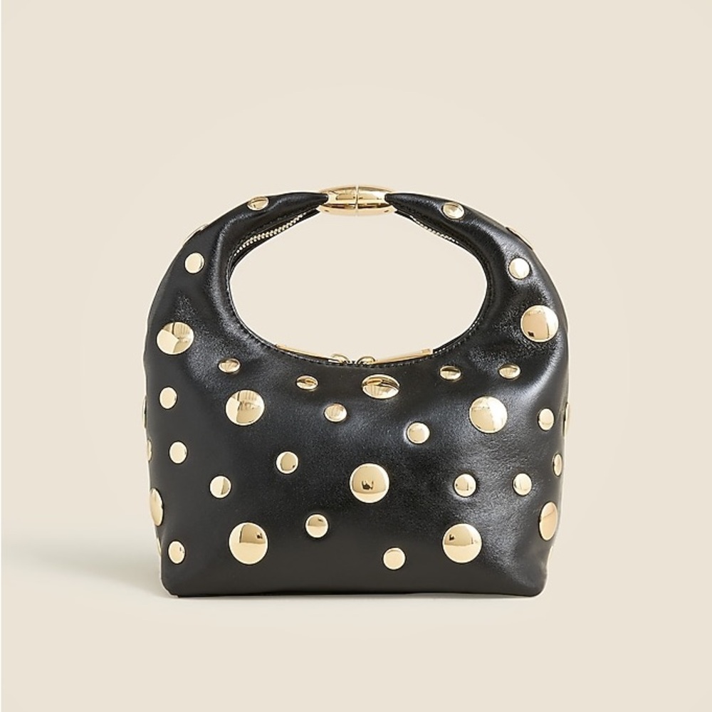 J.Crew NWOT Black and Gold Studded Women's Bag